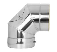 Coude 90° inox avec trappe d’entretien - double paroi - TEC-DW-STANDARD 150 mm