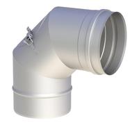 Coude 90° inox avec trappe d’entretien - simple paroi - Tecnovis TEC-EW-CLASSIC 180 mm