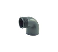 Coude 90° mixte à visser et à coller femelle/male en PVC - Ø A: 50mm | Ø B: 2''