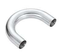 Coude à 180° en acier inoxydable 304, finition polie, raccord de soudage en U (1 pièce)(63mm x 2mm)