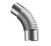 Coude à 45°, 100 mm/120 mm/150 mm/160 mm/200 mm, adaptateur de conduit de cheminée galvanisé, coude de tuyau de poêle, tuyau d'échappement de chauffe-eau(120mm)