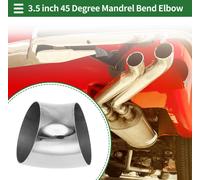 Coude À 45 Degrés Pour Tuyau D'Échappement De Voiture Modifié En Acier Inoxydable 304 Ton Argent 3,5 Pouces Od Épaisseur 2,0 Mm / 14Ga 89X115X2,0 Mm