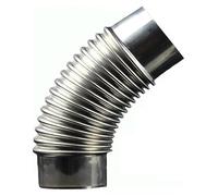 Coude à 45° for conduit de cheminée, 60 mm/70 mm/80 mm/90 mm/100 mm/110 mm, en acier inoxydable, résistant la chaleur, for poêle bois et chauffe-eau(80mm)