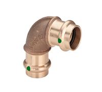 Coude à 90° - 42 mm - 2 manchons - En bronze rouge - VIEGA SANPRESS # 2216