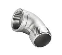Coude À 90 Degrés, 1/4" 3/8" 1/2" 3/4" 1" 1-1/4" 1-1/2" 2" Mâle À Femelle Coude Connecteur Coupleur 304 Raccord De Tuyau En Acier Inoxydable, 1 Pièce(1/4")