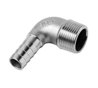 Coude À 90 Degrés En Acier Inoxydable 304, 20 Mm, 25, 32, 38, 40 Mm, Raccord Cannelé × 3/4", 1", 1-1/2", 1-1/4", 2", Filetage Mâle, Raccord De Tuyau Coudé À 90°(3/4" 20MM)