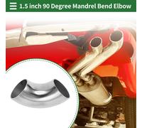 Coude À 90 Degrés Pour Tuyau D'Échappement De Voiture Modifié En Acier Inoxydable 304 De 38X100X1,2 Mm, Épaisseur De 1,2 Mm/18Ga, Ton Argenté