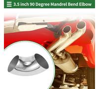 Coude À 90 Degrés Pour Tuyau D'Échappement De Voiture Modifié En Acier Inoxydable 304 Ton Argent 3,5 Pouces Od Épaisseur 1,2 Mm / 18Ga 89X215X1,2 Mm