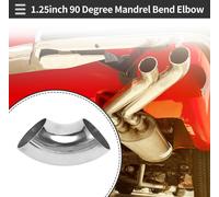 Coude À 90 Degrés Pour Tuyau D'Échappement De Voiture Modifié En Acier Inoxydable Ss316 De 32X85X1,5 Mm, Épaisseur De 1,5 Mm/16Ga, Diamètre Extérieur De 1,25 Pouce, Ton Argenté.