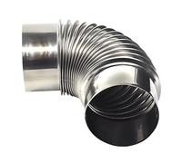 Coude à 90° for tuyau de poêle 12 cm, coude de cheminée en acier inoxydable Ø 120 mm, rallonge de 4,7 pouces, résistant à la chaleur