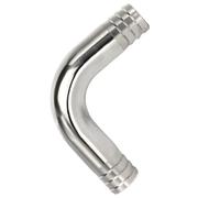 Coude à 90° for tuyau en acier inoxydable 304, raccord de tuyau poli avec embout cannelé (1 pièce)(32mm)