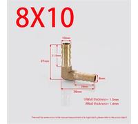 Coude à double embouchure en laiton de type pagode, 4 mm-19 mm(8X10mm 1PCS)