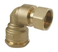 Coude à écrou prisonnier en laiton SUMO à visser pour tube PE 32mm x 26/34 - 1" Pronorm
