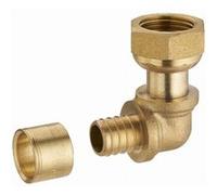 Coude à glissement pour tube PER NOYON & THIEBAULT - A visser femelle écrou libre F1/2' (15x21) - Bague en laiton - 3189