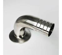 Coude à mandrin à degré, Raccord cannelé à trois pinces, coude 90 degrés, acier inoxydable SUS 304, plusieurs tailles(12.7mm Barb K34mm)