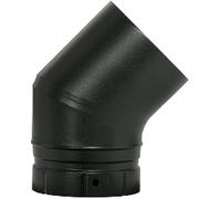 Coude à segment 45° Ø150 Noir émaillé POUJOULAT CDS 45-150 E NM - 56150922