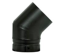 Coude à segment 45° Ø180 Noir émaillé POUJOULAT CDS 45-180 E NM - 56180922