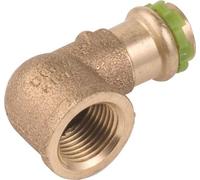 coude à sertir 90 degrés - tube cuivre - femelle 12 mm / femelle à visser 15 x 21 mm - comap sudopress