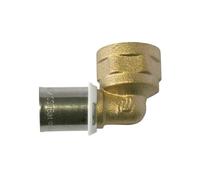 Somatherm Coude femelle à sertir 15/21 pour PER Ø16 – Compatible mâchoires H/U/RF, 10 bars, 5–90°C