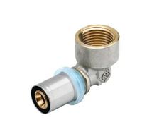 Coude à sertir pour tube multicouche Ø50 taraudage femelle 40x49 RBM