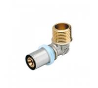 Coude à sertir pour tube multicouche diamètre 16 mm filetage M12x17 RBM