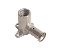 Coude applique en laiton à sertir pour tube multicouche - HENCO - D.16 - Femelle - Ø26