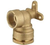 Coude applique F3/4 à compression laiton D.25 pour tube en polyéthylène