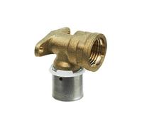 Somatherm Applique à sertir femelle PER Ø16, coude 15/21, compatible H/U/RF, 10 bar