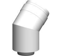 Coude Atec PolyTwin 45Grad, concentrique, DN80/125 45Grad