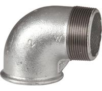 Coude Atusa fonte malléable n° 92 galvanisé, 90 degrés, I/A 1 1/4