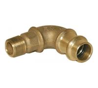 Coude bronze 90° femelle cuivre fileté mâle Ø 15 Ø 15/21 VIEGA