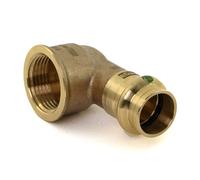 Coude bronze femelle 90° Ø 16 taraudé femelle Ø 15/21 VIEGA