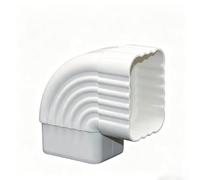 Coude carré en PVC pour applications de descente d'eau de pluie offrant stabilité et alignement angulaire précis dans les pistes de drainage (D)