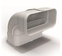 Coude conduit plat Airtec OptimAIRo 125 90° Vertical 175x80 mm Blanc