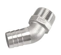 coude, Connecteur coudé hexagonal à 45 degrés, 1/4" 3/8" 1/2" 3/4" 1" 1-1/4" mâle 6 mm 8 10 15 20 25 32 Raccord de tuyau 45° en acier inoxydable, 1 pièce(DN25*25MM)