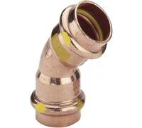 Coude cuivre 45° mâle / femelle à sertir Ø 16 spécial Gaz VIEGA