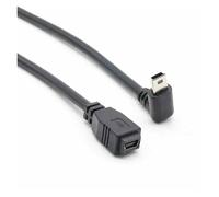 Coude d'angle de 90 degrés USB Type A USB femelle vers B 5 broches mâle câble adaptateur connecteur câble de données(Up angled)