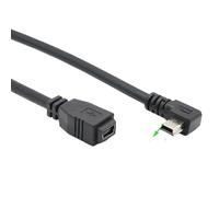 Coude d'angle de 90 degrés USB Type A USB femelle vers B 5 broches mâle câble adaptateur connecteur câble de données(Left Angled)