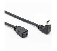 Coude d'angle de 90 degrés USB Type A USB femelle vers B 5 broches mâle câble adaptateur connecteur câble de données(Down Angled)