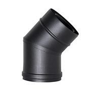 Coude de 45 ° fumée tube coaxial noir D. 80/130 CE poêle à granulés en acier 316 pour Made in Italy UNI 1856/2