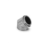 Coude de 45° pour conduit de cheminée I Acier inoxydable I Double paroi I Dévoiement I Accessoires pour conduit cheminée et poêle I ø 150 mm I Oskar