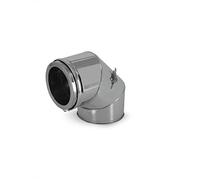 Coude de 90° pour conduit de cheminée I Acier inoxydable I Double paroi I Dévoiement I Accessoires pour conduit cheminée et poêle I ø 130 mm I Oskar
