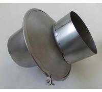 Coude de caisson pivotant DN 120 mm Coulisse réglable de 0 à 60 mm