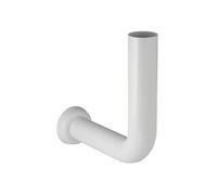 Coude de chasse 90° haute position avec rosace 20x20cm blanc - - 118.008.11.1