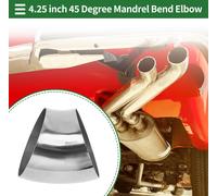 Coude De Cintrage À 45 Degrés Pour Tuyauterie Échappement Voiture Modifiée Acier Inoxydable 304 Ton Argenté, Diamètre Extérieur 4,25 Pouces, Épaisseur 1,5 Mm/16Ga, 108X125X1,5 Mm