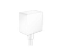 hansgrohe Raccord de tuyau FixFit 26455700 DN 15, avec clapet anti-retour et cornière en plastique, blanc mat