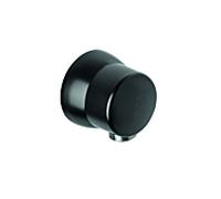 Coude de raccordement Kludi 6306139-00 DN 15, à sécurité intrinsèque, avec bague de compensation murale, noir mat