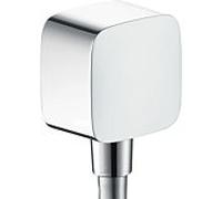 Coude de raccordement mural Axor Fixfit softsquare 36731000 chromé , avec clapet anti-retour