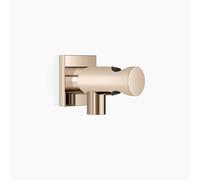Coude de raccordement mural Dornbracht avec support de douche intégré, rosace carrée 60x60mm, 28490970-47, Couleur: Champagne