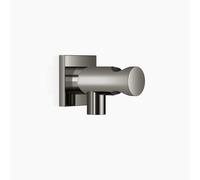 Coude de raccordement mural Dornbracht avec support de douche intégré, rosace carrée 60x60mm, 28490970-19, Couleur: Chrome foncé